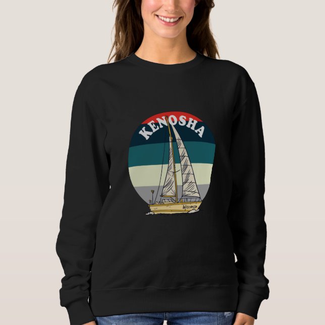 Sailing Kenosha Wisconsin Vintage Sweatshirt (Front)
