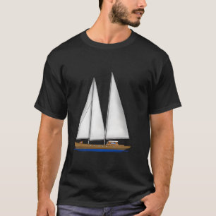 Sailing Key Largo Florida Keys Beach 2-Sided T-Shirt