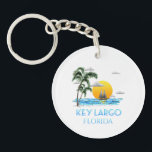 Sailing Key Largo Florida Keys Key Ring<br><div class="desc">Do you love to sail the ocean waters of Key Largo Florida? A beach sunset with a sailboat is great to remember your Florida vacation.</div>