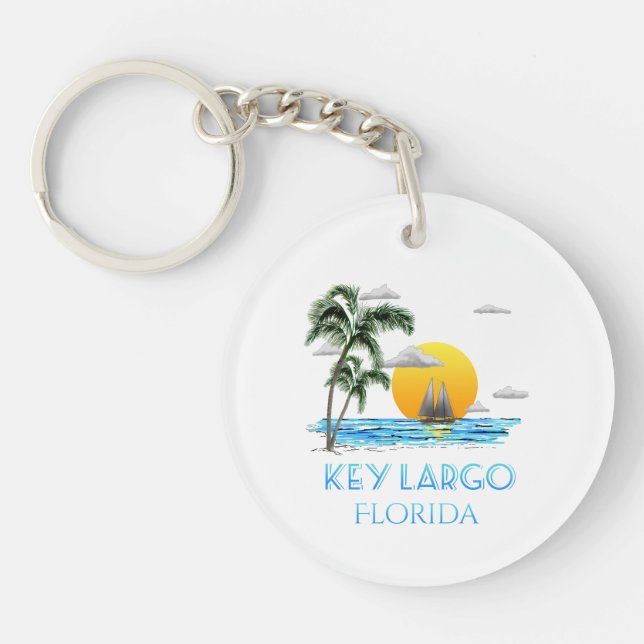 Sailing Key Largo Florida Keys Ring (Front)