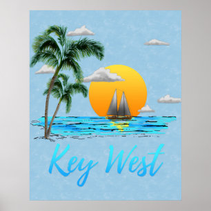 Sailing Key West Florida Poster
