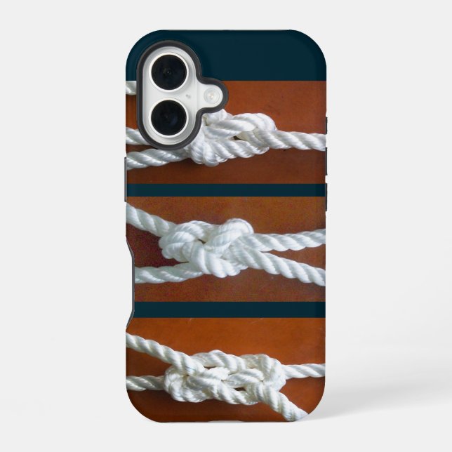 Sailing Knots iPhone 16 Case (Back)