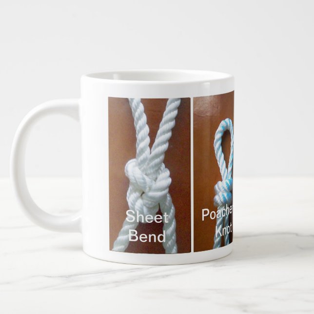 Sailing Knots Large Coffee Mug (Left)