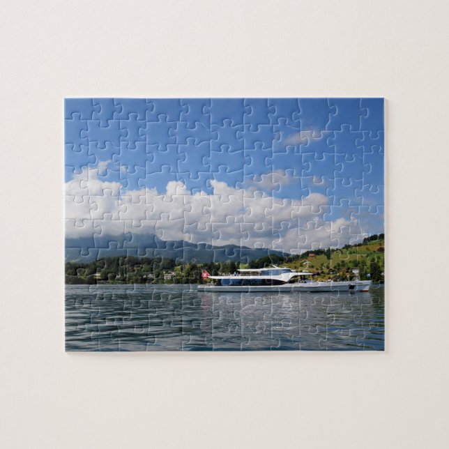 Sailing Lake Lucerne Switzerland - 8x10 - 110 pcs. Jigsaw Puzzle (Horizontal)