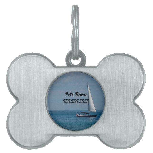 Sailing Mackinac Pet ID Tag (Front)
