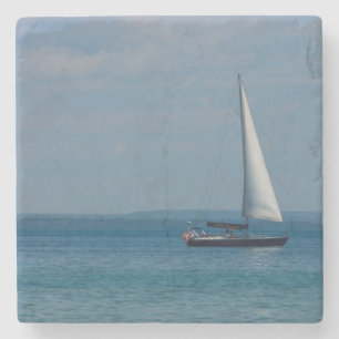 Sailing Mackinac Stone Coaster