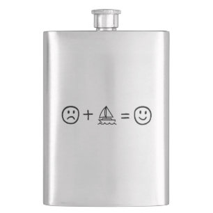 Sailing Makes You Happy Hip Flask