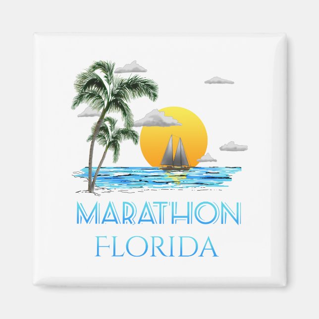 Sailing Marathon Florida Magnet (Front)
