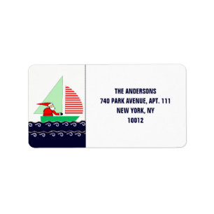 Sailing Nautical Christmas Label