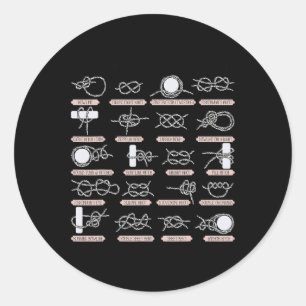 Sailing Nautical Rope Knots Boating Anchor Sailor Classic Round Sticker