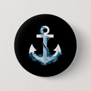 Sailing Navy Blue Water Nautical Sea Boating Marit 6 Cm Round Badge
