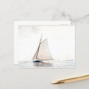 Sailing off Gloucester by Winslow Homer Holiday Postcard