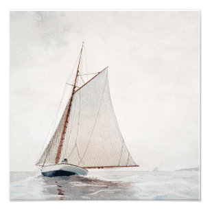 Sailing off Gloucester (ca.1880) by Winslow Homer Photo Print
