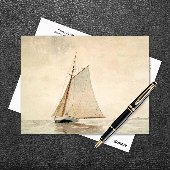 Sailing off Gloucester Winslow Homer Postcard (Creator Uploaded)