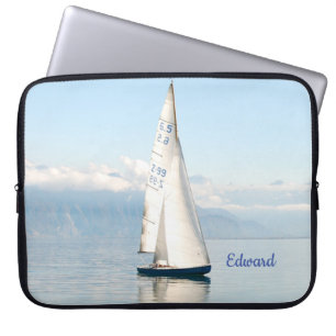 Sailing on a Calm Mirror-like Sea Bay Laptop Sleeve