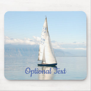 Sailing on a Calm Mirror-like Sea Bay Mouse Pad