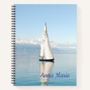 Sailing on a Calm Mirror-like Sea Bay Notebook