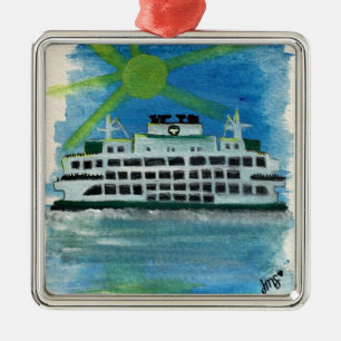 Sailing on Heavenly Seas Metal Ornament