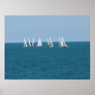 "Sailing on Lake Michigan" Poster
