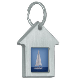 Sailing on the Ocean Blue Pet Name Tag