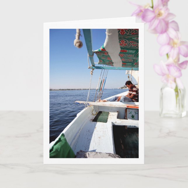 Sailing on the River Nile, Luxor Card (Orchid)