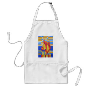 Sailing on the Seven Seas So Blue Cubist Abstract Standard Apron