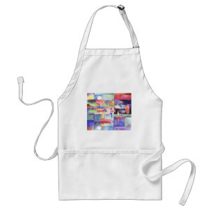SAILING ON THE WATER Boat Watercolor Paining Standard Apron