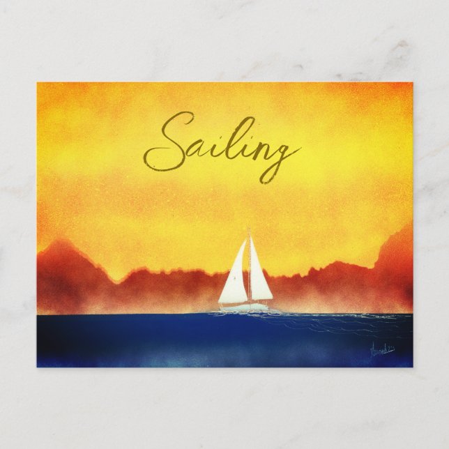 Sailing on the Water Postcard (Front)