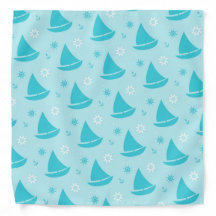 Sailing Pattern | Blue Summer Bandanna