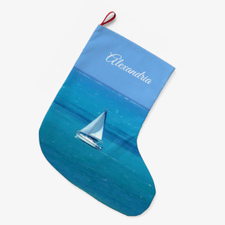 Sailing Personalized Large Christmas Stocking