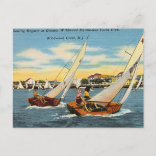 Sailing Regatta at Wildwood Yacht Club, New Jersey Postcard