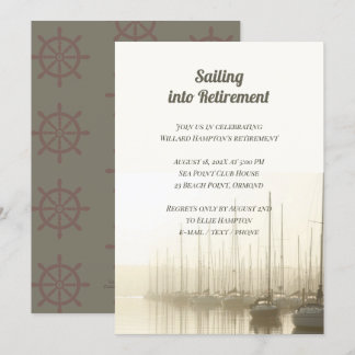 Sailing Retirement Theme Invitation