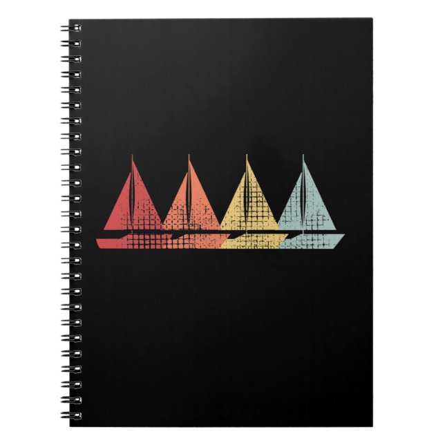 Sailing Sail Boat Retro Notebook (Front)