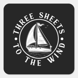 Sailing Sail Captain Boat Sailor Sea Gift Idea Square Sticker