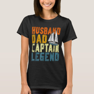 Sailing sailboat retro vintage husband dad captain T-Shirt