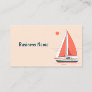 Sailing Sailboat School Classes Custom Business Card