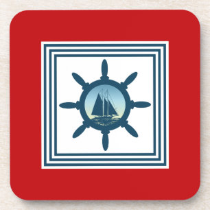 Sailing scene coaster