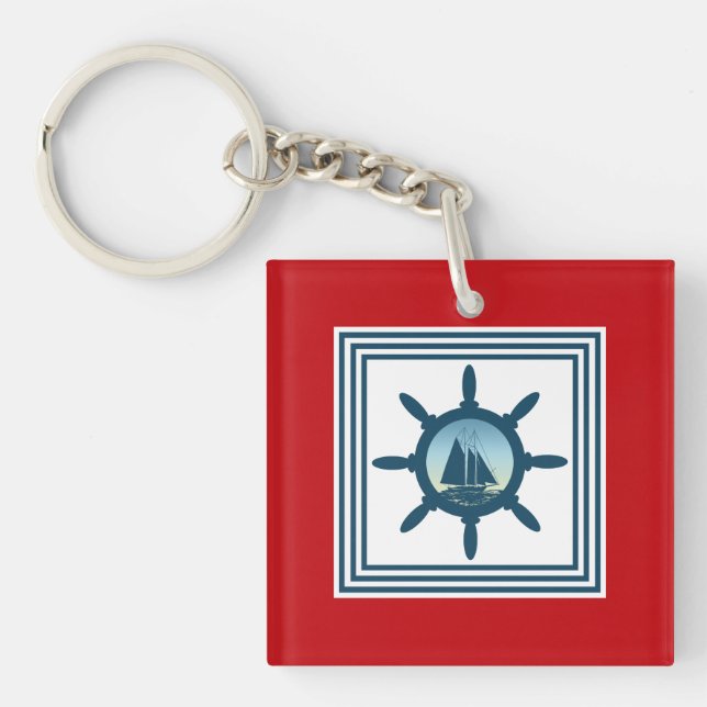 Sailing scene key ring (Front)