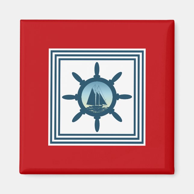 Sailing scene magnet (Front)
