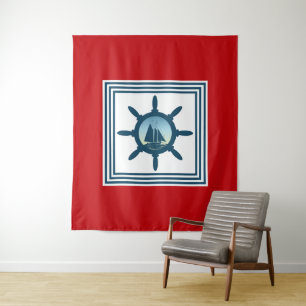 Sailing scene tapestry