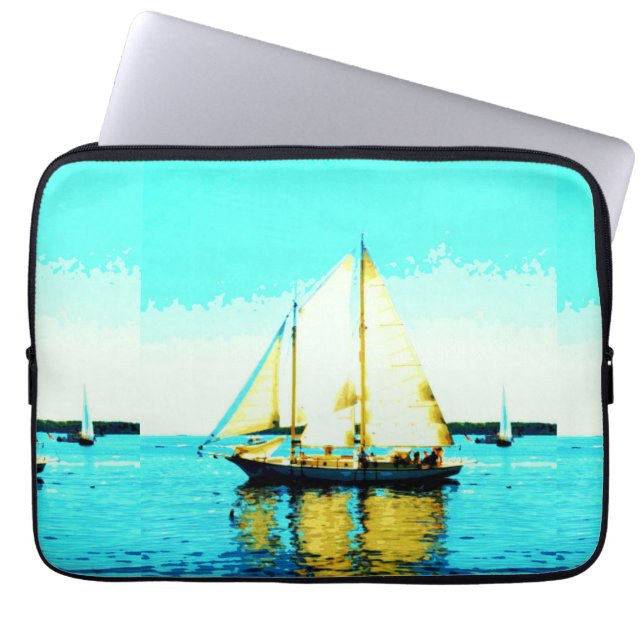 sailing schooner laptop sleeve (Front)