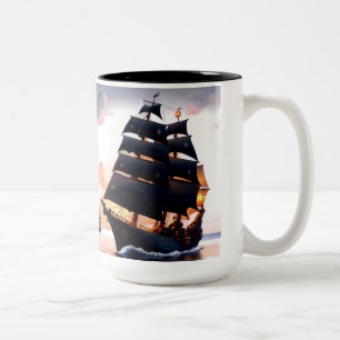 Sailing Serenity Two-Tone Coffee Mug