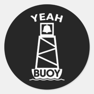 Sailing Ship Boating Boat Buoy Marker  Classic Round Sticker