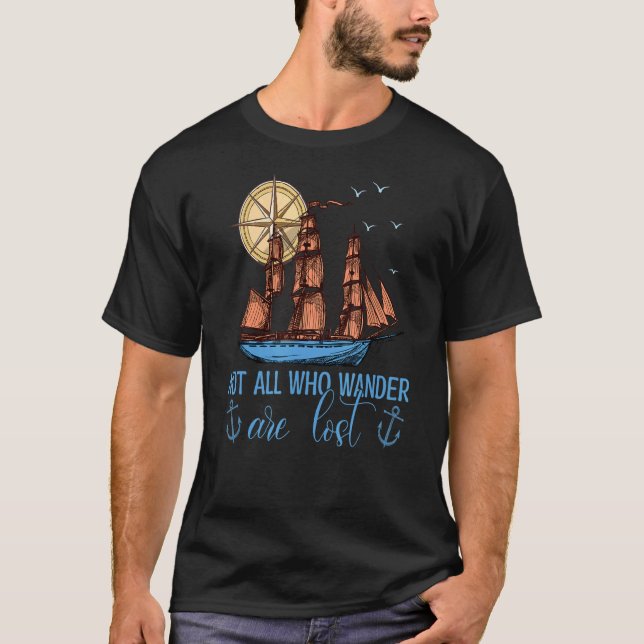 Sailing Ship Captain Anchor 3 T-Shirt (Front)