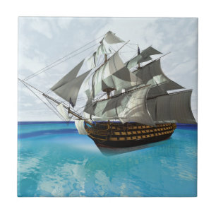 Sailing Ship Ceramic Tile