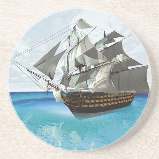 Sailing Ship Coaster (Front)