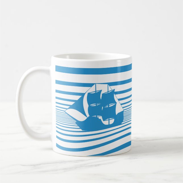 Sailing ship coffee mug (Left)