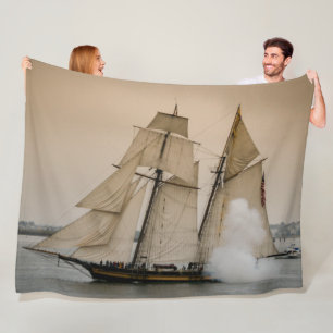 SAILING SHIP FLEECE BLANKET