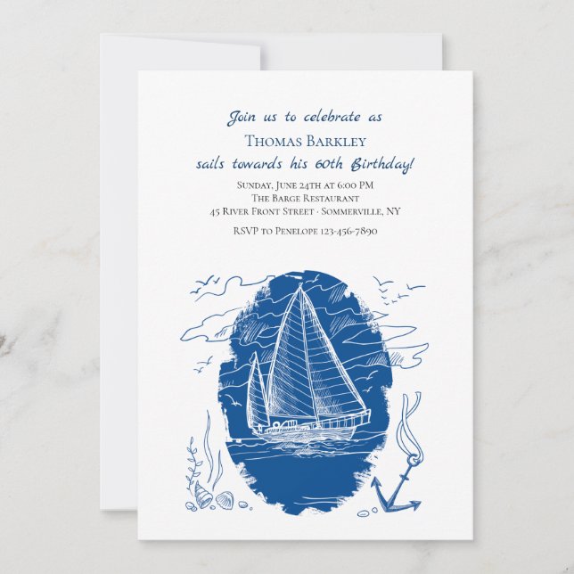 Sailing Ship Invitation (Front)
