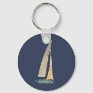 sailing ship key ring